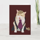 Grappige Chef- Kat Valentijn Feestdagen Kaart (Voorkant)