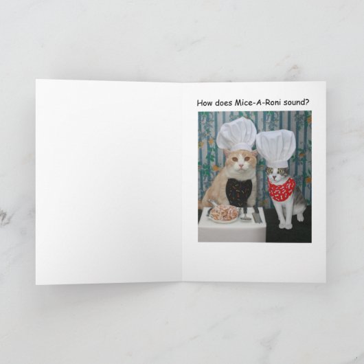 Grappige Chef Katten Verjaardag Kaart (Binnen)
