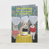Grappige Chef Katten Verjaardag Kaart (Voorkant)