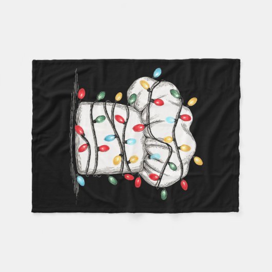 Grappige Chef Kerst Grafische Lichten Liefhebber K Fleece Deken (Voorkant (Horizontaal))