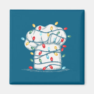 Grappige Chef Kerst Grafische Lichten Liefhebber K Magneet