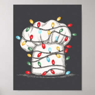 Grappige Chef Kerst Grafische Lichten Liefhebber K Poster