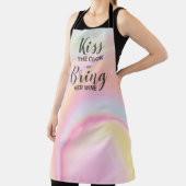 Grappige chef-kok citaat regenboog pastel marmeren schort (Insitu)