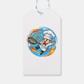 Grappige chef mascotte cadeaulabel (Achterkant)