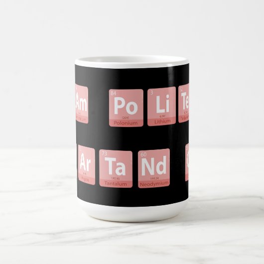 Grappige Chemie Elementen Ontwerp Smart Schattige Magische Mok (Midden)