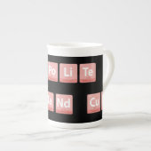 Grappige Chemie Elementen Ontwerp Smart Schattige  Porselein Kop (Voorkant rechts)