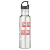 Grappige Chemie Elementen Ontwerp Smart Schattige  Waterfles (Voorkant)