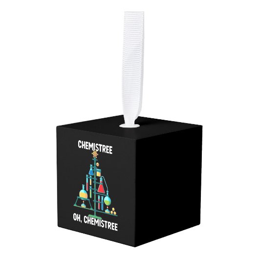 Grappige Chemie Kerstboom Decoratie (Voorkant hoekig)