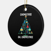 Grappige Chemie Kerstboom Keramisch Ornament (Links)