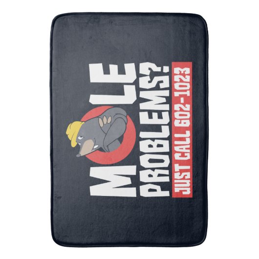 Grappige chemie leraar mol probleem badmat (Voorkant Verticaal)