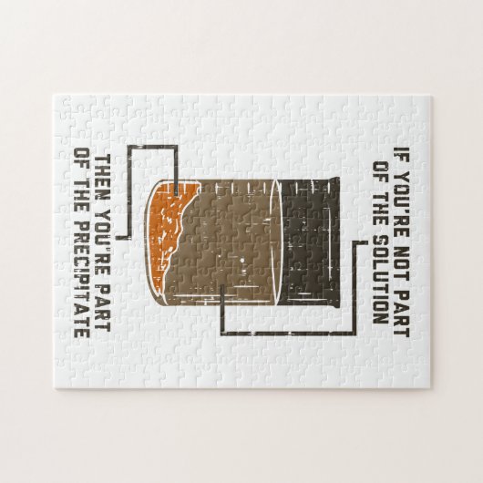 Grappige chemie oplossing wetenschap leraar legpuzzel (Horizontaal)