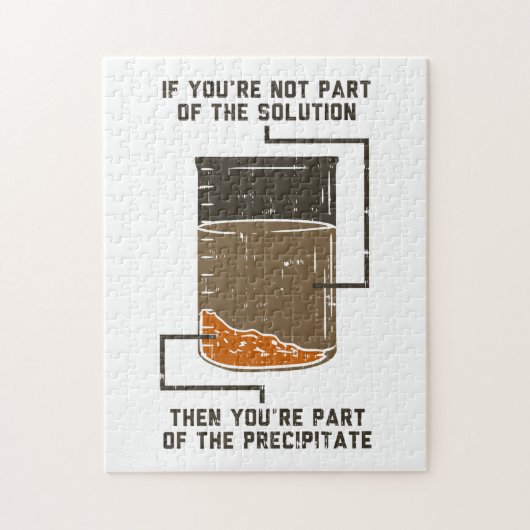 Grappige chemie oplossing wetenschap leraar legpuzzel (Verticaal)