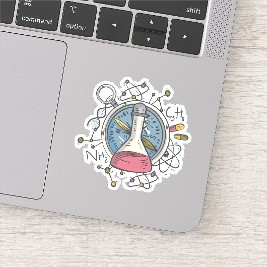 Grappige Chemie Wetenschap Pun Sticker (Detail)