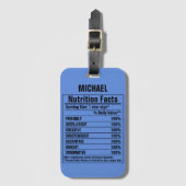 Grappige chemische elementen Persoonlijke kenmerke Bagagelabel (Voorkant (verticaal))