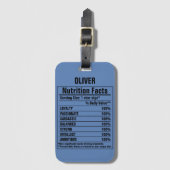 Grappige chemische elementen Persoonlijke kenmerke Bagagelabel (Voorkant (verticaal))