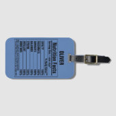 Grappige chemische elementen Persoonlijke kenmerke Bagagelabel (Voorkant (horizontaal))