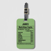 Grappige chemische elementen Persoonlijke kenmerke Bagagelabel (Voorkant (verticaal))