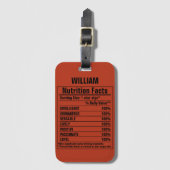 Grappige chemische elementen Persoonlijke kenmerke Bagagelabel (Voorkant (verticaal))