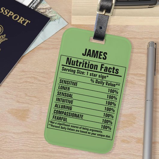 Grappige chemische elementen Persoonlijke kenmerke Bagagelabel