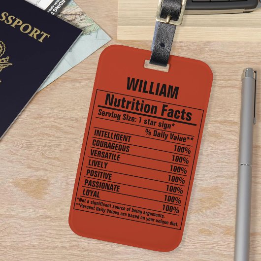 Grappige chemische elementen Persoonlijke kenmerke Bagagelabel