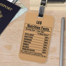 Grappige chemische elementen Persoonlijke kenmerke Bagagelabel