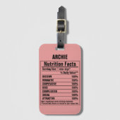 Grappige chemische elementen Persoonskenmerken Lug Bagagelabel (Voorkant (verticaal))