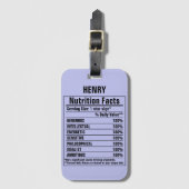 Grappige chemische elementen Persoonskenmerken Lug Bagagelabel (Voorkant (verticaal))