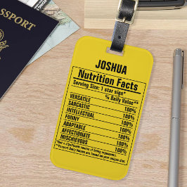 Grappige chemische elementen Persoonskenmerken Lug Bagagelabel