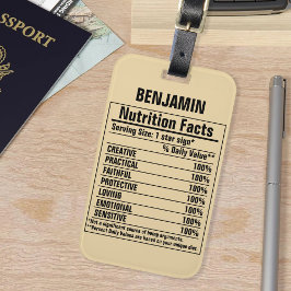 Grappige chemische elementen Persoonskenmerken Lug Bagagelabel