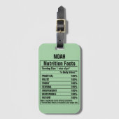 Grappige chemische elementen Persoonskenmerken Lug Bagagelabel (Voorkant (verticaal))