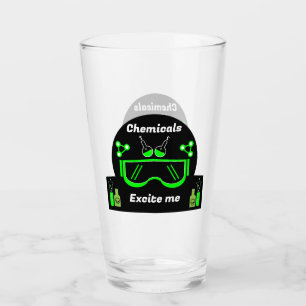 Grappige chemische ingenieur geschenken glas