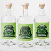 Grappige chemische ingenieur geschenken likeurfles etiket (Flessen)