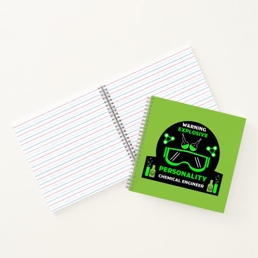 Grappige chemische ingenieur geschenken notitieboek (Binnen)