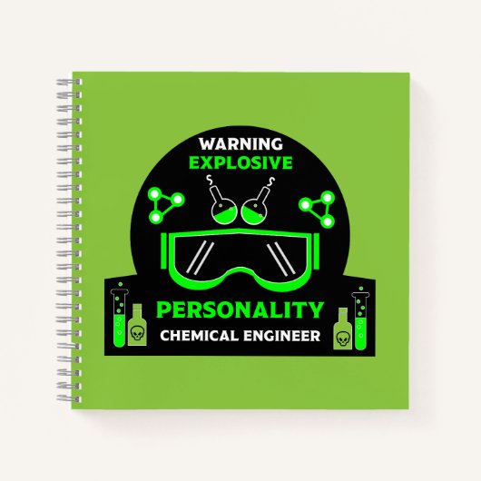 Grappige chemische ingenieur geschenken notitieboek (Voorkant)