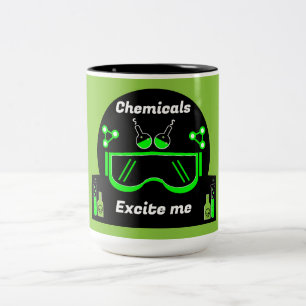 Grappige chemische ingenieur geschenken tweekleurige koffiemok