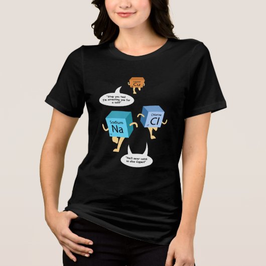 Grappige Chemische Tabel Elementen Gag Wetenschap  Tri-Blend Shirt (Voorkant)