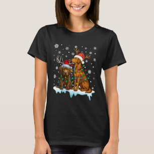 Grappige Chesapeake Bay Retriever Kerstman Santa H T-shirt