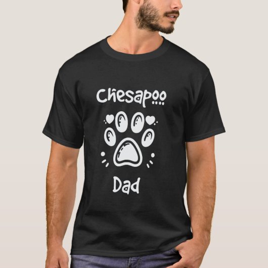 Grappige Chesapoo Vader Chesapeake Bay Retriever P T-shirt (Voorkant)