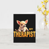 Grappige Chi Chichi Puppy Mijn Therast Chihuahua H Kaart (Gele Bloem)