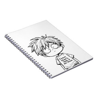 Grappige Chibi Anime Jongen Spiraal Foto Notitiebo Notitieboek
