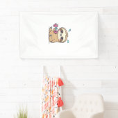 Grappige Chibi Luiaard Workout Schattige Kawaii G Spandoek (Insitu)