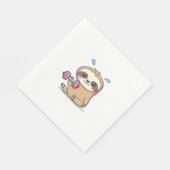 Grappige Chibi Sloth Workout Schattigee Kawaii Gym Servet (Hoek)