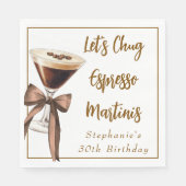 Grappige Chic Laten we Espresso Martini's achterov Servet (Voorkant)