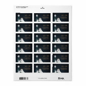 Grappige Chic Winter Lama & Schaap Retouradres Etiket (Full Sheet)