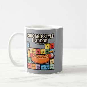 Grappige Chicago Style Hotdog Periodiek Eettafel Koffiemok