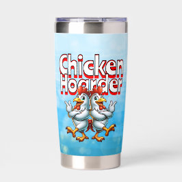 Grappige Chicken Hoarder gepersonaliseerd Geïsoleerde Drinkbeker