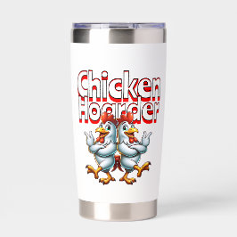 Grappige Chicken Hoarder gepersonaliseerd Geïsoleerde Drinkbeker