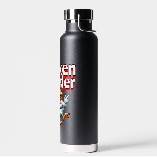 Grappige Chicken Hoarder gepersonaliseerd Waterfles (Links)