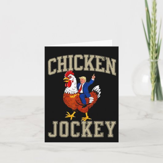 Grappige Chicken Jockey Trump Kaart (Voorkant)