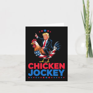 Grappige Chicken Jockey Trump Meme Kaart
